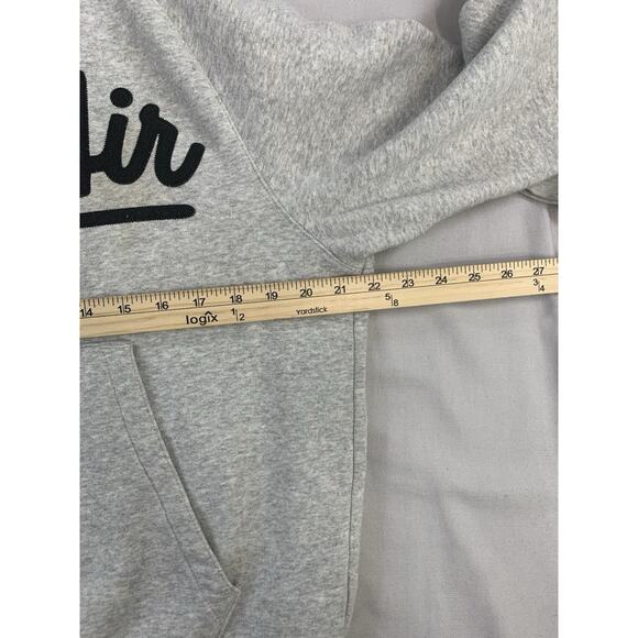 Nike Air Men's Pullover Hoodie Sweatshirt Grey Logo Spell Out Size Small - Picture 8 of 9